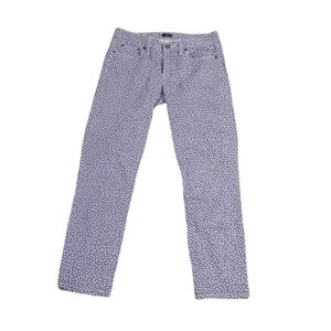 J Crew Stretch Toothpick Chic Kid Core Polka Dot Jeans Size 28